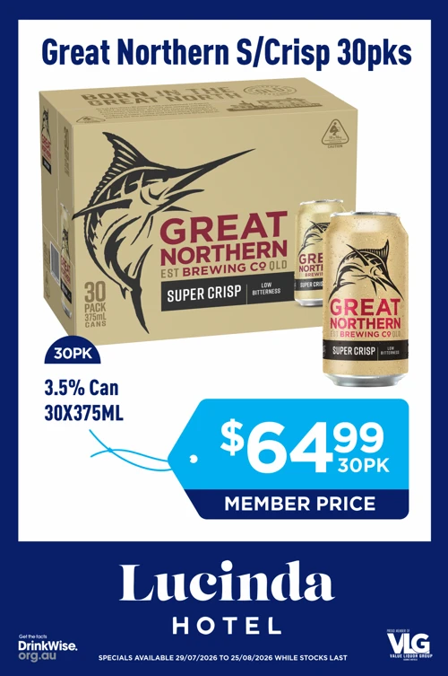 Lucinda Hotel bottleshop special 1