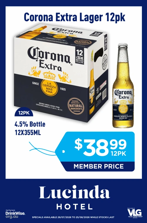 Lucinda Hotel bottleshop special 4