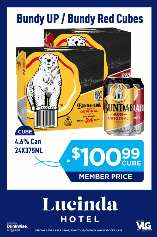 Lucinda Hotel bottleshop special 5