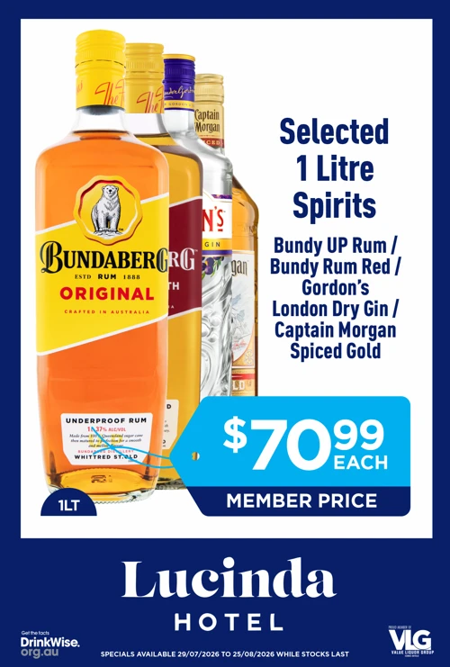 Lucinda Hotel bottleshop special 6