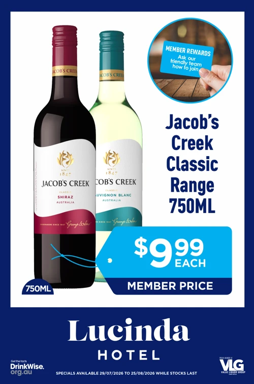 Lucinda Hotel bottleshop special 8